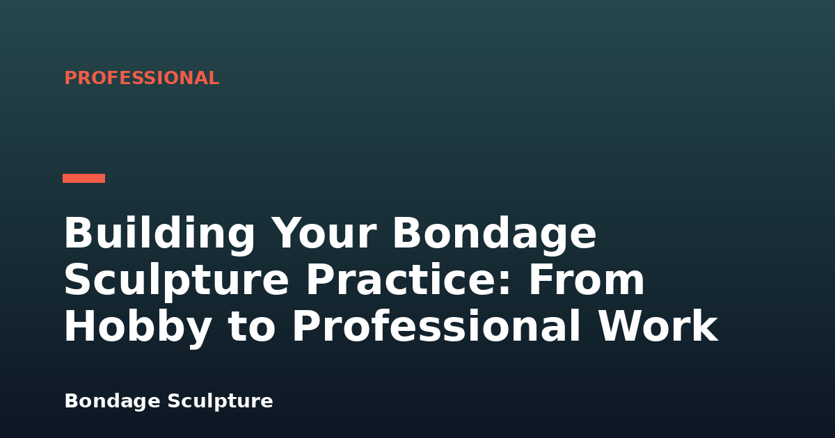Building Your Bondage Sculpture Practice: From Hobby to Professional Work